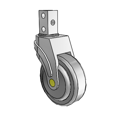 Next Generation Square Stem Swivel Caster with 4 x 1.25 QuikStart Wheel