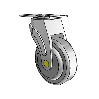 Next Generation Antistatic Top Plate Swivel Caster with 4 x 1.25 QuikStart Wheel