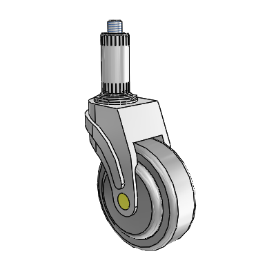 Next Generation Expanding Adapter Swivel Caster with 4 x 1.25 QuikStart Wheel