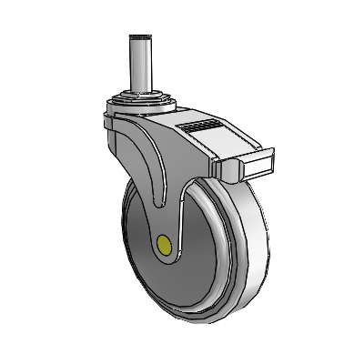 Next Generation Grip Ring Swivel Caster with 5 x 1.25 QuikStart Wheel and Directional Lock Brake