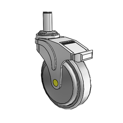 Next Generation Grip Ring Swivel Caster with 5 x 1.25 QuikStart Wheel and Directional Lock Brake