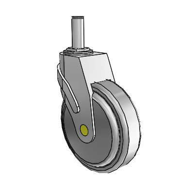 Next Generation Grip Ring Swivel Caster with 5 x 1.25 QuikStart Wheel