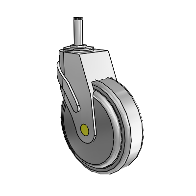 Next Generation Grip Ring Swivel Caster with 5 x 1.25 QuikStart Wheel