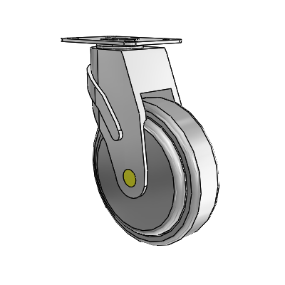 Next Generation Antistatic Top Plate Swivel Caster with 5 x 1.25 QuikStart Wheel