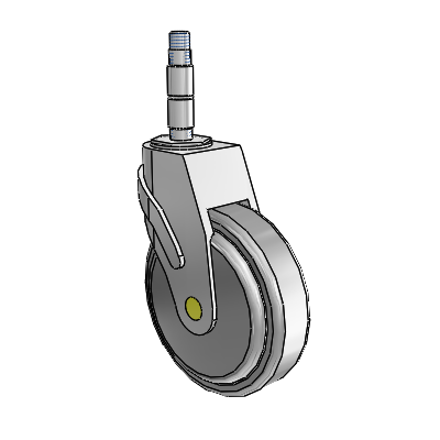 Next Generation Expanding Adapter Swivel Caster with 5 x 1.25 QuikStart Wheel