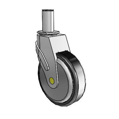 Next Generation Grip Ring Swivel Caster with 5 x 1.25 Santoprene Wheel