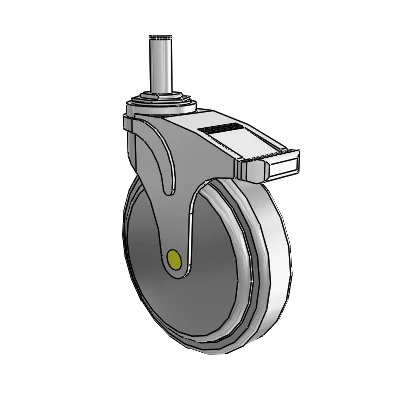 Next Generation Grip Ring Swivel Caster with 6 x 1.25 QuikStart Wheel and Directional Lock Brake