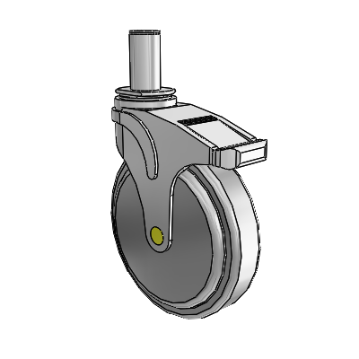 Next Generation Grip Ring Swivel Caster with 6 x 1.25 QuikStart Wheel and Directional Lock Brake