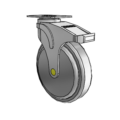 Next Generation Antistatic Top Plate Swivel Caster with 6 x 1.25 QuikStart Wheel and Directional Lock Brake