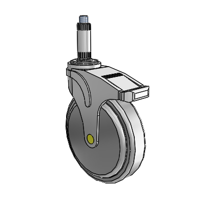 Next Generation Expanding Adapter Swivel Caster with 6 x 1.25 QuikStart Wheel Directional Lock