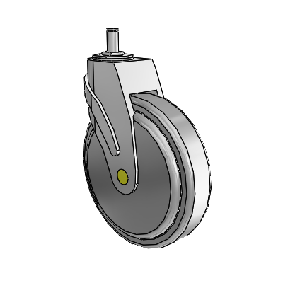 Next Generation Antistatic Grip Ring Stem Swivel Caster with 6 x 1.25 QuikStart Wheel