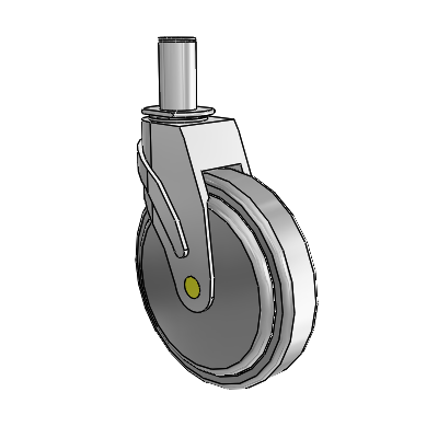 Next Generation Grip Ring Swivel Caster with 6 x 1.25 QuikStart Wheel