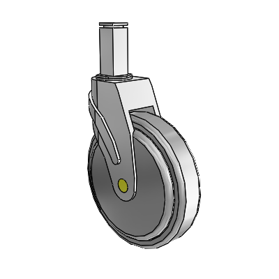 Next Generation Square Stem Swivel Caster with 6 x 1.25 QuikStart Wheel