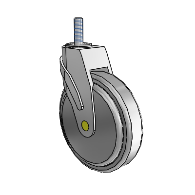 Next Generation Threaded Stem Swivel Caster with 6 x 1.25 QuikStart Wheel