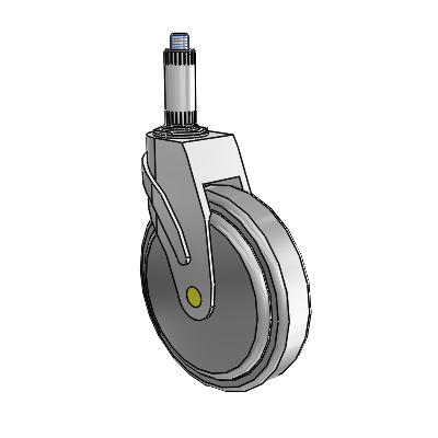 Next Generation Expanding Adapter Swivel Caster with 6 x 1.25 QuikStart Wheel