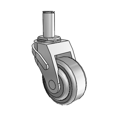 Next Generation Grip Ring Stem Swivel Caster with 3 x 1.25 QuikStart Wheel