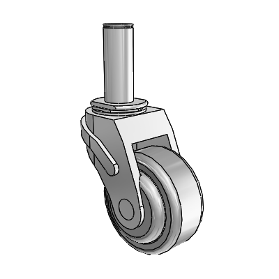 Next Generation Grip Ring Stem Swivel Caster with 3 x 1.25 QuikStart Wheel
