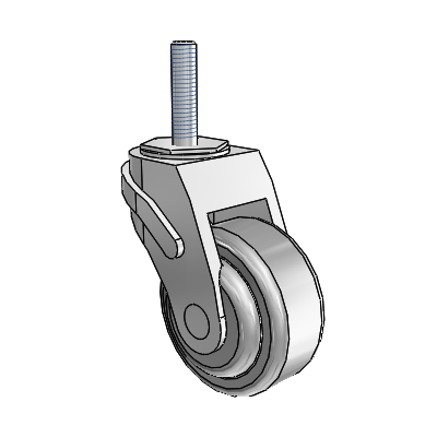 Next Generation Threaded Stem Swivel Caster with 3 x 1.25 QuikStart Wheel