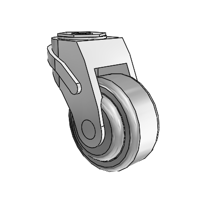 Next Generation Hollow Kingpin Swivel Caster with 3 x 1.25 QuikStart Wheel