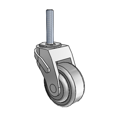 Next Generation Threaded Stem Swivel Caster with 3 x 1.25 QuikStart Wheel