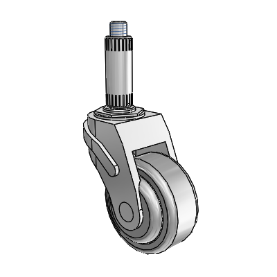 Next Generation Expanding Adapter Stem Swivel Caster with 3 x 1.25 QuikStart Wheel