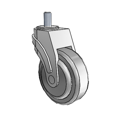 Next Generation Threaded Stem Swivel Caster with 4 x 1.25 QuikStart Wheel