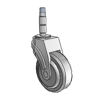 Next Generation Expanding Adapter Stem Swivel Caster with 4 x 1.25 QuikStart Wheel