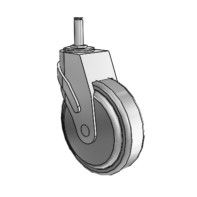 Next Generation Grip Ring Stem Swivel Caster with 5 x 1.25 QuikStart Wheel