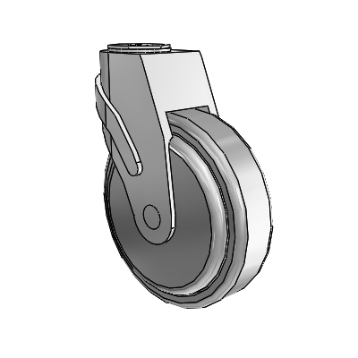 Next Generation Hollow Kingpin Swivel Caster with 5 x 1.25 QuikStart Wheel