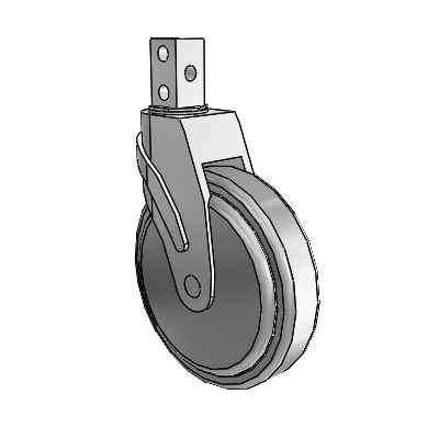 Next Generation Square Stem Swivel Caster with 6 x 1.25 QuikStart Wheel