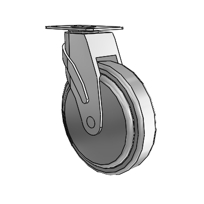 Next Generation Top Plate Swivel Caster with 6 x 1.25 QuikStart Wheel