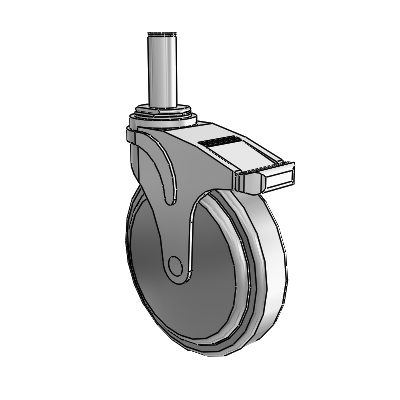 Next Generation Grip Ring Stem Swivel Caster with 6 x 1.25 QuikStart Wheel and Directional Lock Brake
