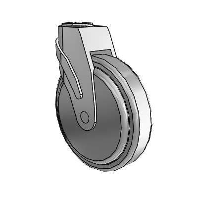 Next Generation Hollow Kingpin Swivel Caster with 6 x 1.25 QuikStart Wheel