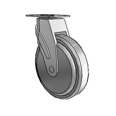 Next Generation Top Plate Swivel Caster with 6 x 1.25 QuikStart Wheel