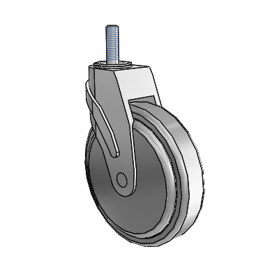Next Generation Threaded Stem Swivel Caster with 6 x 1.25 QuikStart Wheel