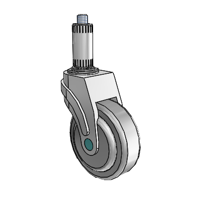 Next Generation Expanding Adapter Swivel Caster with 4 x 1.25 QuikStart Wheel