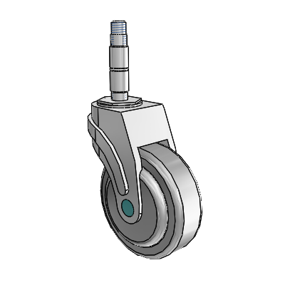 Next Generation Expanding Adapter Swivel Caster with 4 x 1.25 QuikStart Wheel