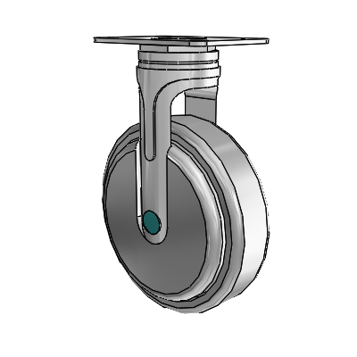 Next Generation Top Plate Rigid Caster with 5 x 1.25 QuikStart Wheel