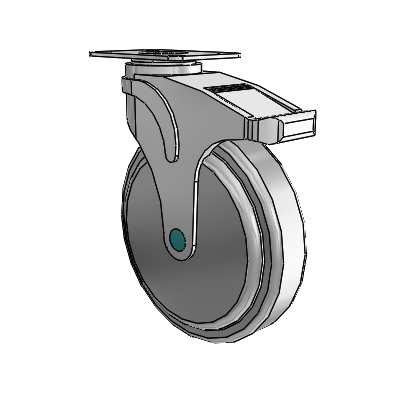 Next Generation Top Plate Swivel Caster with 6 x 1.25 QuikStart Wheel and Directional Lock Brake