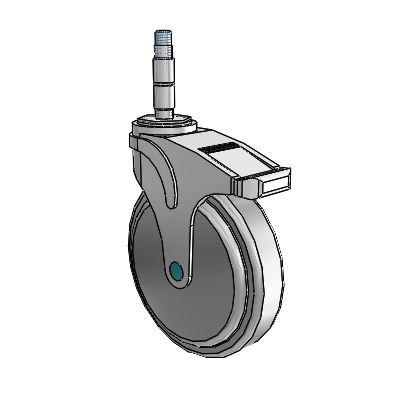 Next Generation Expanding Adapter Swivel Caster with 6 x 1.25 QuikStart Wheel Directional Lock