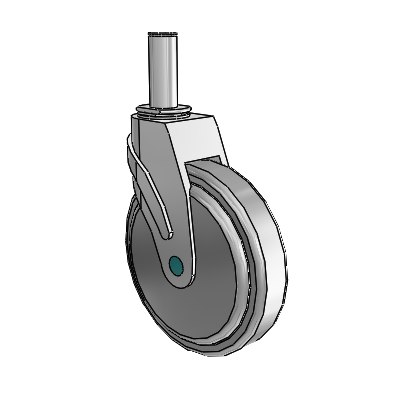 Next Generation Grip Ring Swivel Caster with 6 x 1.25 QuikStart Wheel