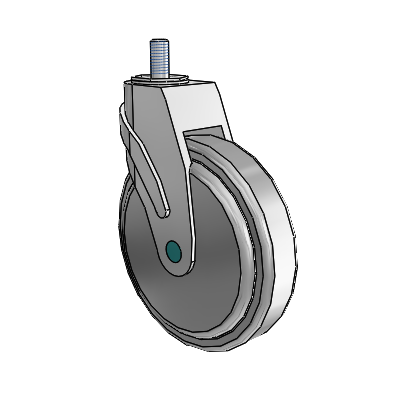Next Generation Threaded Stem Swivel Caster with 6 x 1.25 QuikStart Wheel