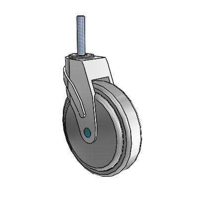 Next Generation Threaded Stem Swivel Caster with 6 x 1.25 QuikStart Wheel