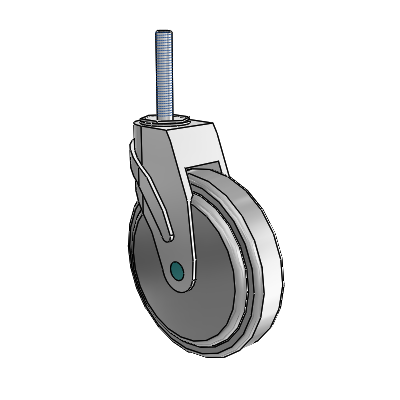 Next Generation Threaded Stem Swivel Caster with 6 x 1.25 QuikStart Wheel