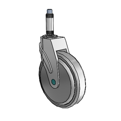 Next Generation Expanding Adapter Swivel Caster with 6 x 1.25 QuikStart Wheel