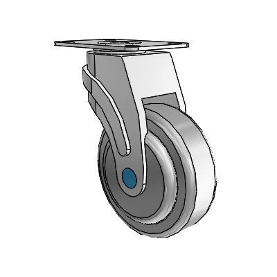 Next Generation Top Plate Swivel Caster with 4 x 1.25 QuikStart Wheel