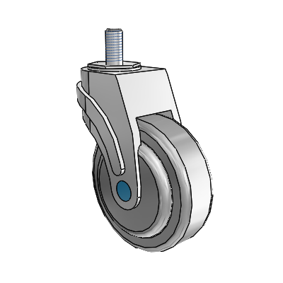 Next Generation Threaded Stem Swivel Caster with 4 x 1.25 QuikStart Wheel