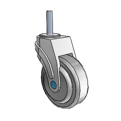Next Generation Threaded Stem Swivel Caster with 4 x 1.25 QuikStart Wheel
