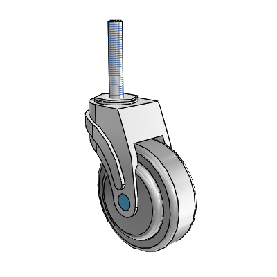 Next Generation Threaded Stem Swivel Caster with 4 x 1.25 QuikStart Wheel