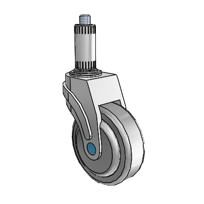 Next Generation Expanding Adapter Swivel Caster with 4 x 1.25 QuikStart Wheel